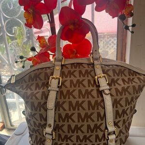 Michael Kors Brown and Cream Women's Bag